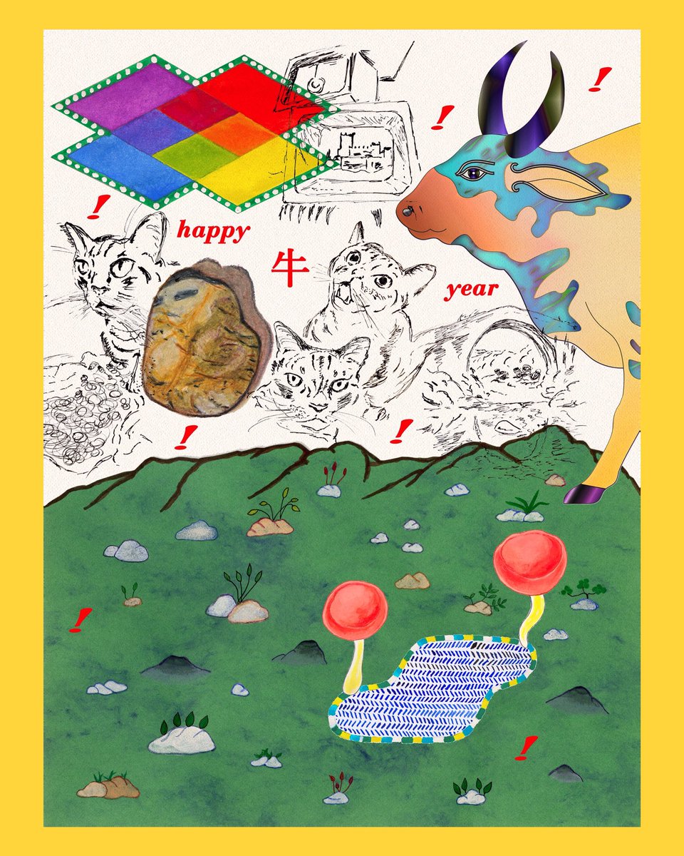 Happy Year of the Ox! 新年快乐！Hope everyone is staying safe and healthy. 

Watercolor and digital graphics by <a href="/eighthday/">Sun Yunfan</a> Ink drawing doodles by <a href="/daveliang/">Dave Liang</a> 

#LunarNewYear #ChineseNewYear #YearOfTheOx