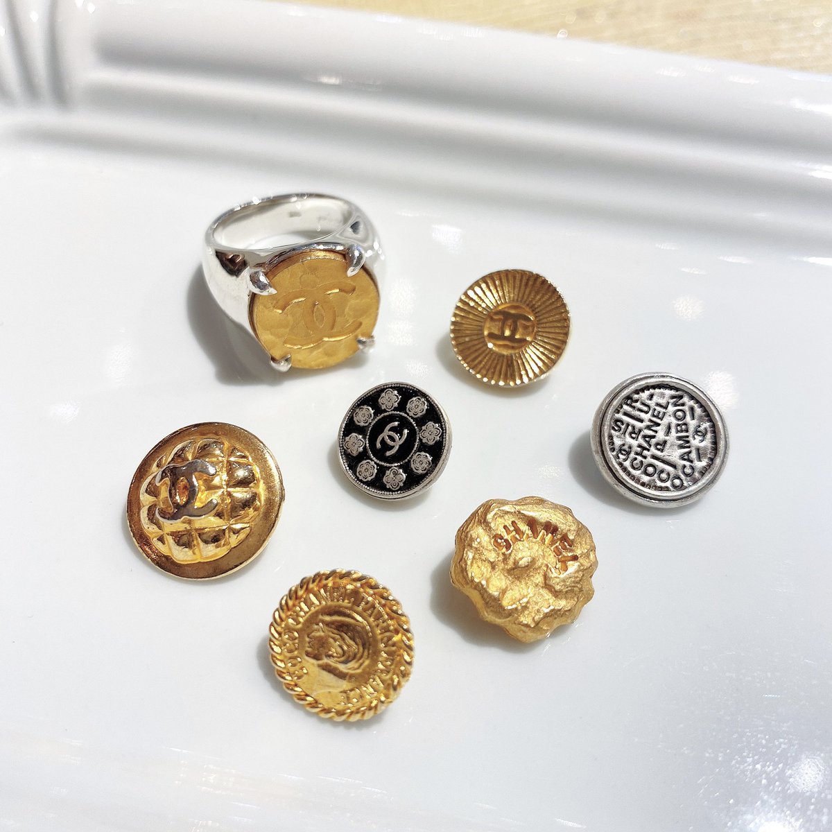 Amijed ヴィンテージボタンリング アミジェダ