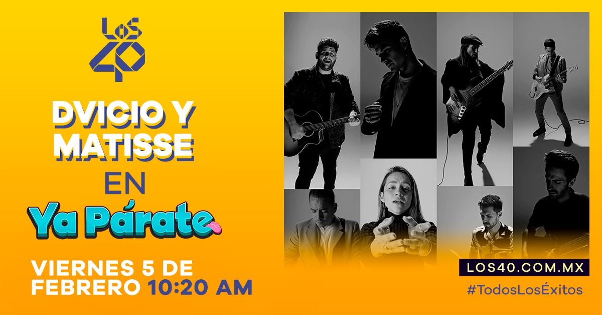 Los40Gdl's tweet photo. ¡Avisen a todos! #dviciosas y #matissers mañana hay entrevista con
DVICIO y Matisse en Ya Párate Oficial Los 40 México Los 40 Guadalajara https://t.co/UWP3becDUc