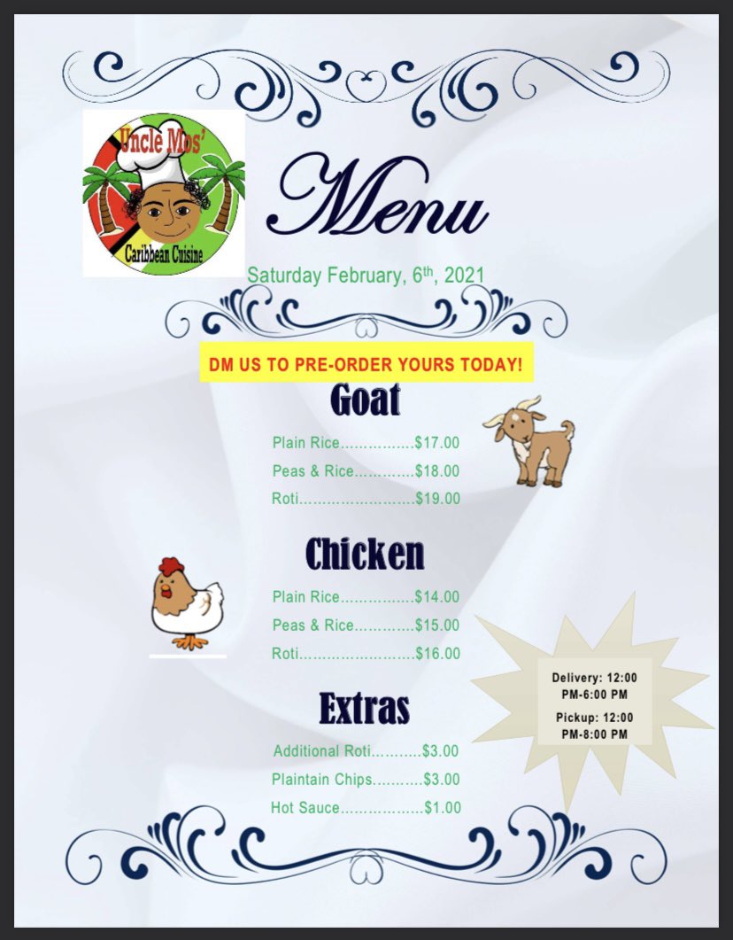 lisa_lall's tweet photo. DM on insta to order!! @unclemoscaribbeancuisine 🤤🤤 you won’t regret it!! https://t.co/59txNl7U0p