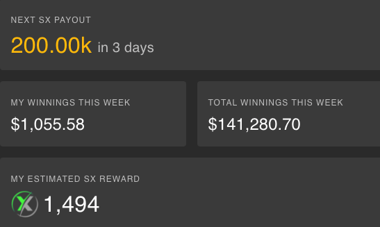 SX_Network's tweet photo. ⚒️ What is Bet Mining?

Distributing $SX to users based on betting volume

🗳️ Why do we have it?

Passes ownership and control of SportX to its users

💎How to Bet Mine?

1. Bet in $DAI or $ETH on https://t.co/3yq0G9jcnv
2. Win any bet
3. Get your share of 200k SX ($90,000) https://t.co/l7yb6TwKfR