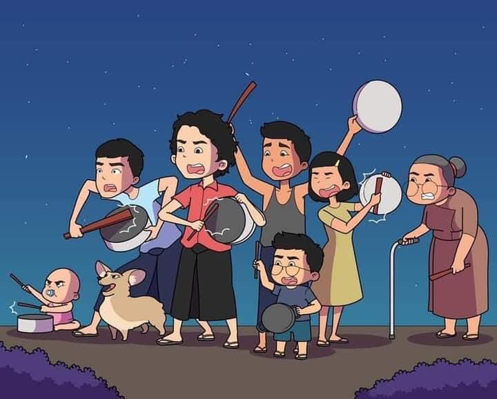 This is the sound of unity. This is the sound of truth.
#CivilDisobedienceMovement #myanmarDictatormilitarycoup