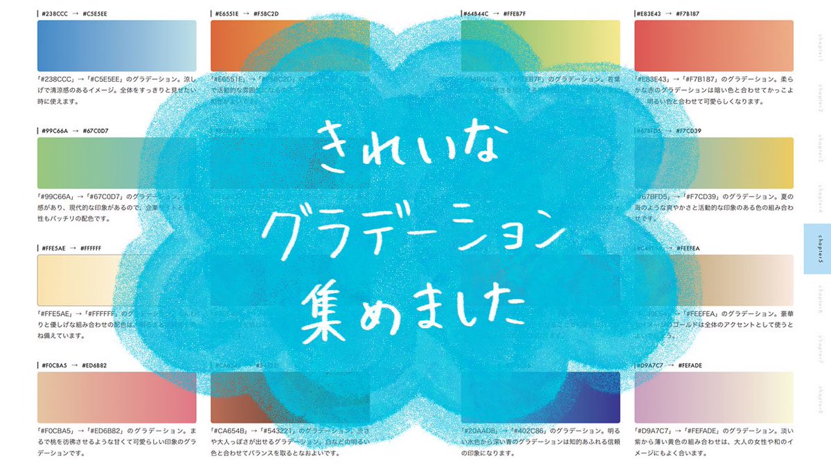 Webクリエイター ボックス Cssでグラデーションを実装 グラデーションのカラー見本も用意しています