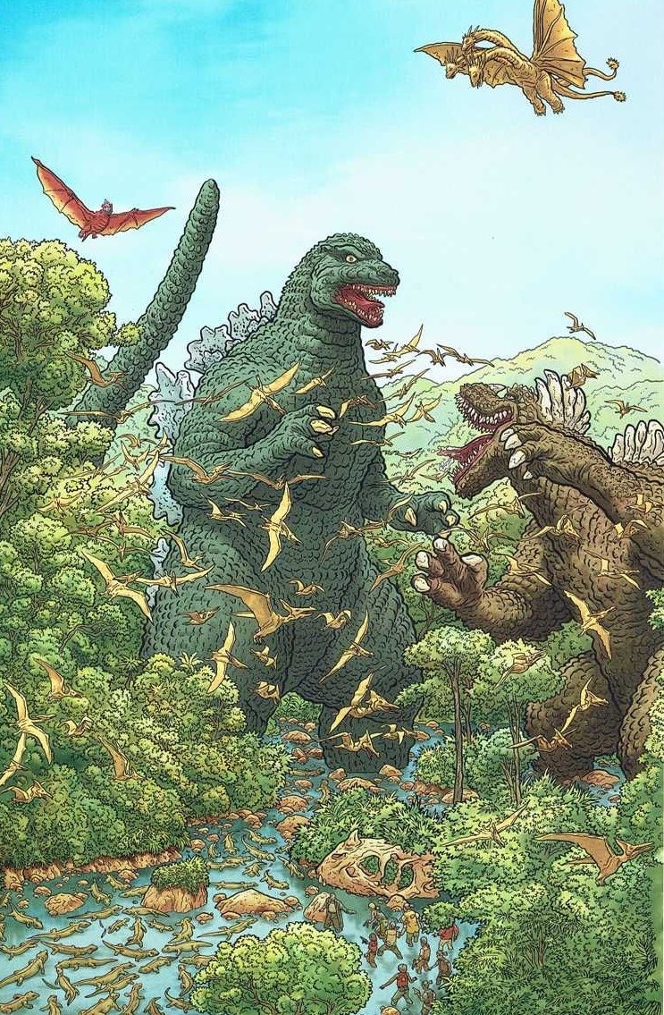 CoolComicArt's tweet image. Godzilla by Geof Darrow @DarrowGeof