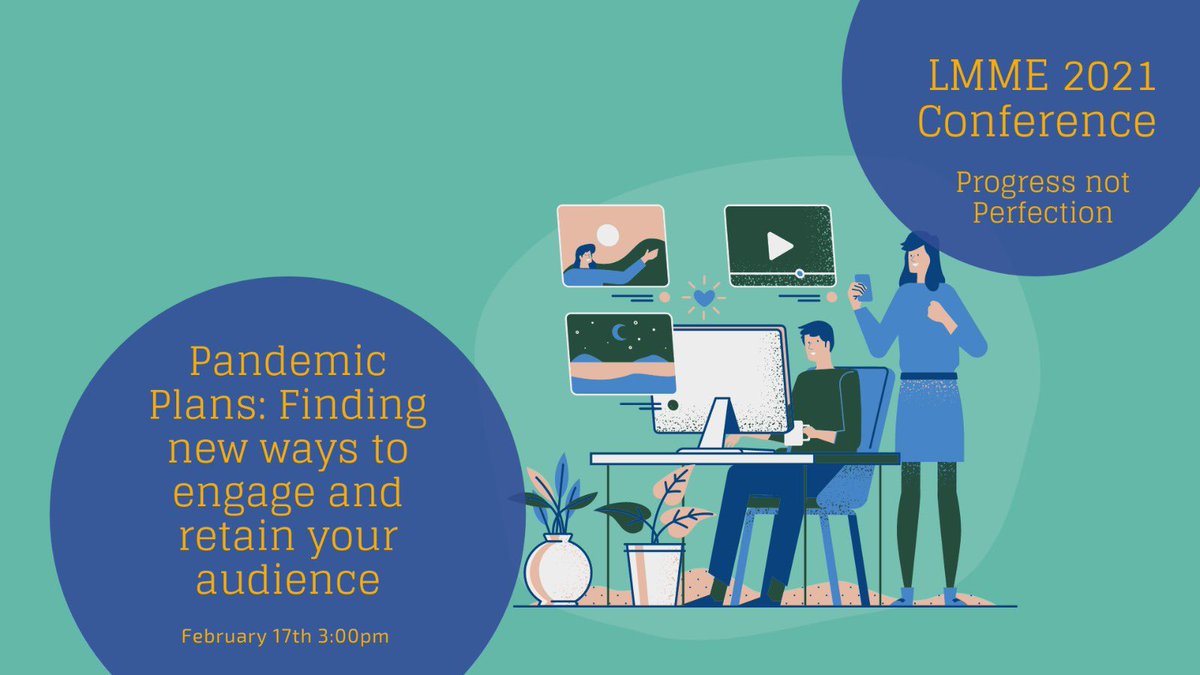 LMMEducators's tweet photo. Join us on Wednesday, February 17 at 3 pm for our next virtual session - ‘Pandemic Plans: Finding New Ways to Engage and Retain your Audience’ with staff from @pomomuseum and @scienceworldca #virtualspeakerseries #progressnotperfection 
Register here: https://t.co/4Kh8BremVB https://t.co/M8kTJ7w5rn
