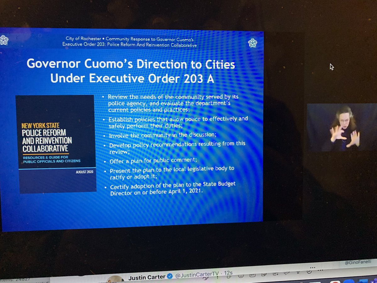 Rochester Mayor Lovely Warren is now unveiling the city’s unified plan for police reform and reinvention in an online presentation.  #roc  @DandC