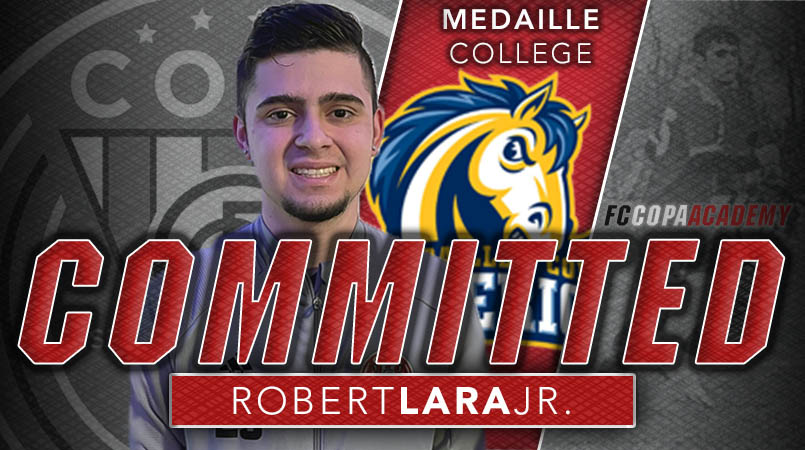 FCCopa's tweet photo. Congratulations to Robert Lara Jr. , B02/03 Red, on his commitment to play play collegiate soccer at @MedailleCollege !
Read more about Robert here: https://t.co/UmqVrfRSZL
@TheSoccerWire
#TheCopaWay #WeAreCopa #CopaCommits https://t.co/2kuOjSopjQ