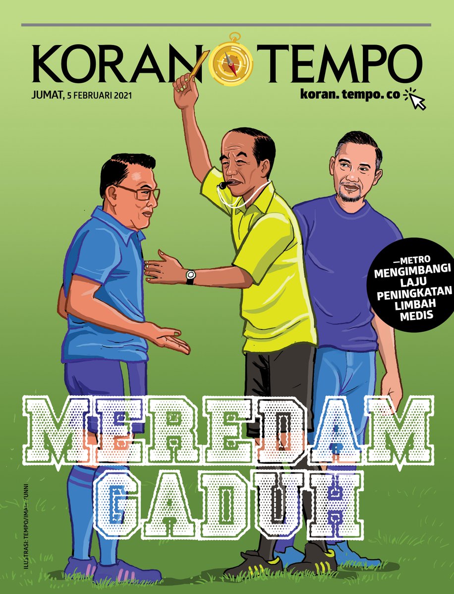 Jokowi menegur Moeldoko yang ketahuan menggalang dukungan untuk mendongkel Agus Yudhoyono. Meredam kegaduhan. #korantempodigital #KoranTempo bit.ly/3aCyx1x