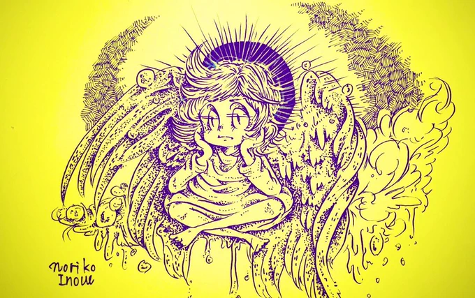 #見た人もなにか無言で人外をあげる

#イノウエノリコの絵 