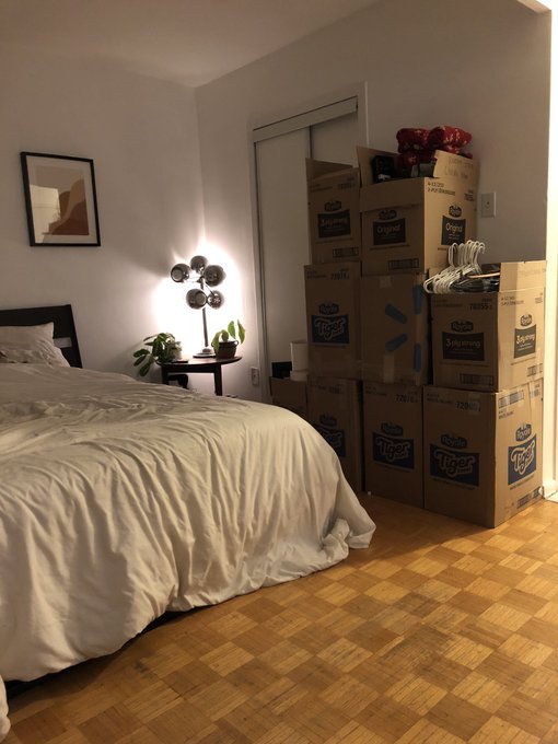 So exhausted! We went out and collected boxes from local shops because we underestimated how many we