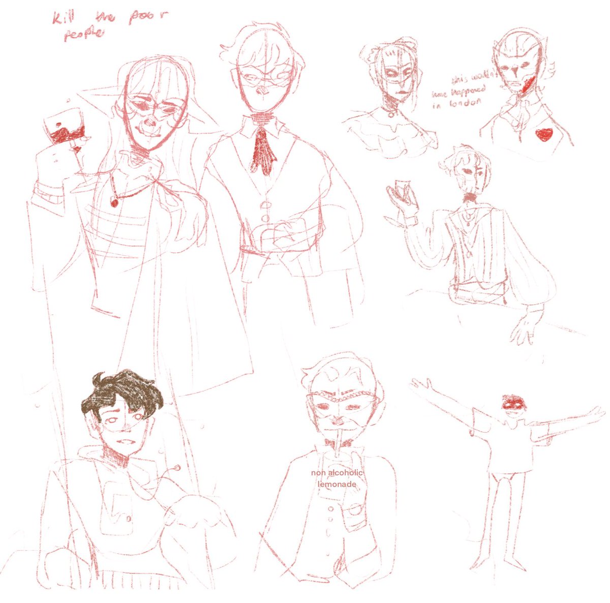 hello take more tales from the smp sketches while i work on another minecraft person drawing 
