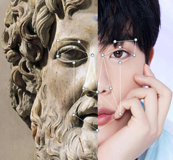 btsgaveme2wings's tweet photo. Según Nick Paxson, quién es un investigador experimentado en Irlanda, él descubrió científicamente que en realidad existe un parecido físico entre la representación esculpida de Zeus &amp; el artista Seokjin de @BTS_twt, tras haber comparado 648 rostros de celebridades modernas. https://t.co/x0awkMPQvz