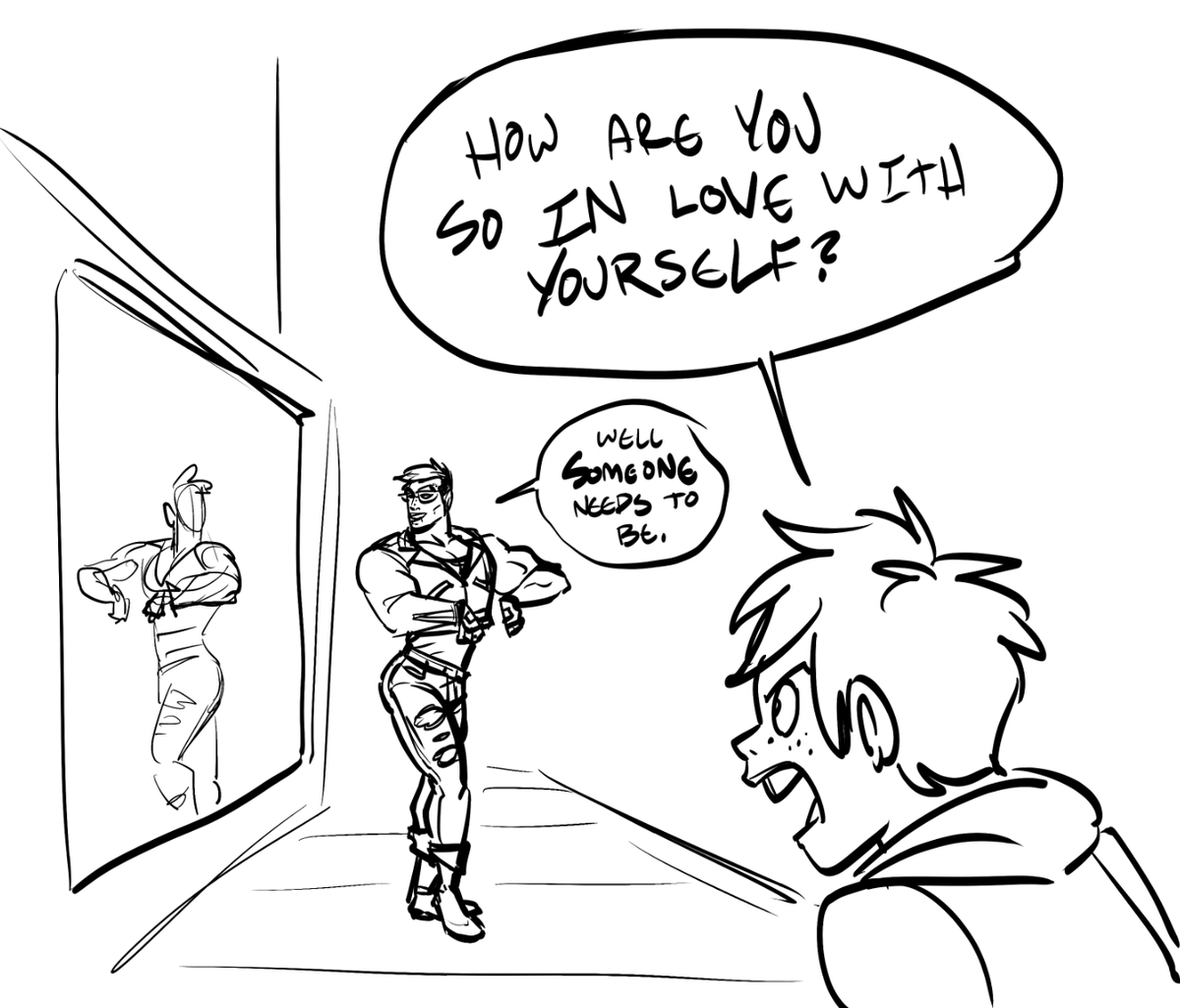 Thinking about: Gray getting distracted by his own reflection like a parakeet 