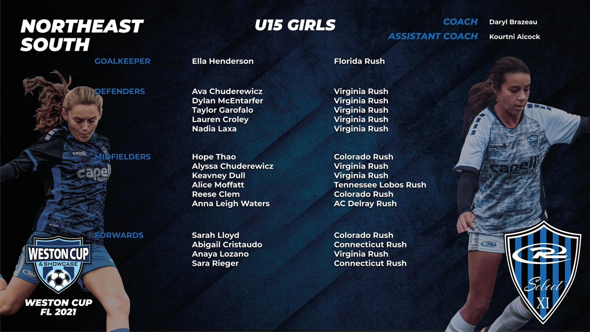 RushSoccer's tweet photo. NOW THE 2️⃣0️⃣0️⃣5️⃣/2️⃣0️⃣0️⃣6️⃣ RUSH SELECT GIRLS TEAM ROSTERS ARE HERE 📄🔥

🏆WESTON CUP
▶️SOUTH FLORIDA 

CONGRATULATIONS TO ALL THE PLAYERS THAT WERE SELECTED FOR THE 2021 RUSH SELECT TEAMS 💪⬇ #RushSelect #RUID #RushNation #WestonCup #RushSelectFL https://t.co/5eo5HX00o2
