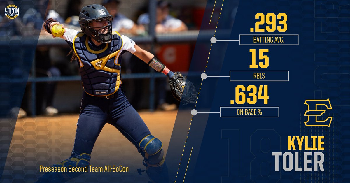 ETSUSoftball's tweet photo. Shoutout to @Julia_fritz3, @andrea_sarhatt and @kylie_toler for being named to the Preseason Second Team All-SoCon!

📰: https://t.co/CefgUtrEHm

#ETSUTough https://t.co/oea7CAB1sJ