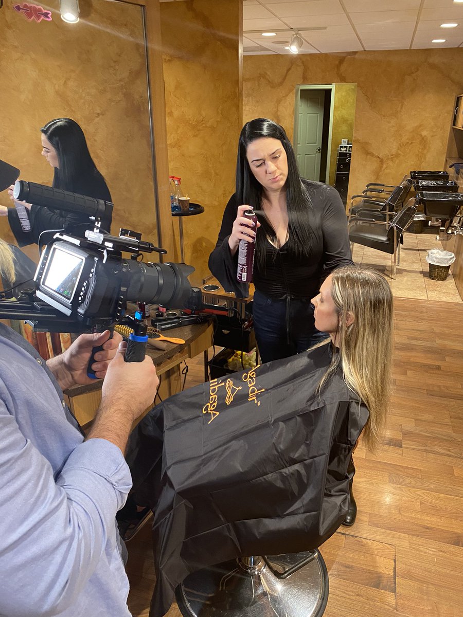 #BehindTheScenes 🎬 Great time during our latest video shoot showing the many benefits of our different lines and how to use our products! 🛍 
Shop: AgadirInt.com. 
#Agadir #AgadirInt #ArganOil #CBD #Hemp #HempSeedOil #FiberHance #BondMultiplier #Hair #Haircare