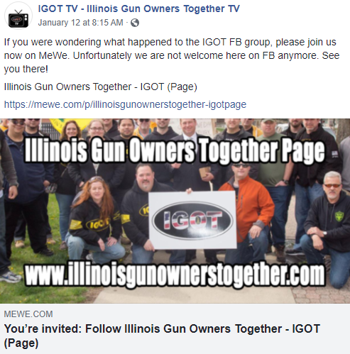 AntifaVelma's tweet photo. Illinois Gun Owners Together (IGOT) is a "2nd Amendment Rights" fascist group that unsurprisingly partakes in targeted harassment and bigotry of every variety. Content warning.

IGOT has ties to Patriot Front Illinois, We The People (WTP) III% Militia, and Proud Boys. https://t.co/1f94hTQxes