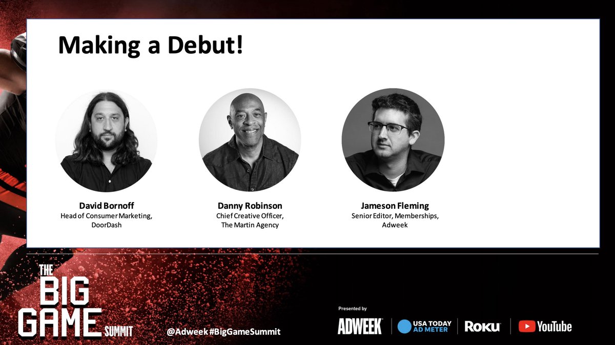 Adweek's tweet photo. This year, @doordash is making its #SuperBowl with a spot from @MartinAgency that gives back to businesses in need. @DavidTaiBornoff and @danthirtysix talk about the agency-client relationship and what makes a successful campaign. #BigGameSummit https://t.co/KRTpDraneJ https://t.co/xBEJwHlnYt