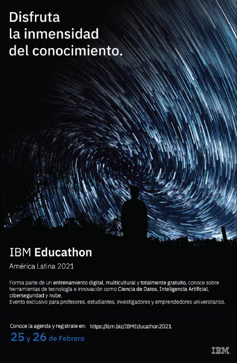 lopezyesican's tweet photo. Por primera vez, desde Latinoamérica para toda la comunidad universitaria de habla hispana 🥁🥁🥁: IBM Educathon 2021! Charlas, hands on, flash talks. Todo lo que necesitas para estar al día con lo que se viene! 
Conoce más e inscribite aquí:
https://t.co/XE2dzjwMvy https://t.co/GIhE5owfvA