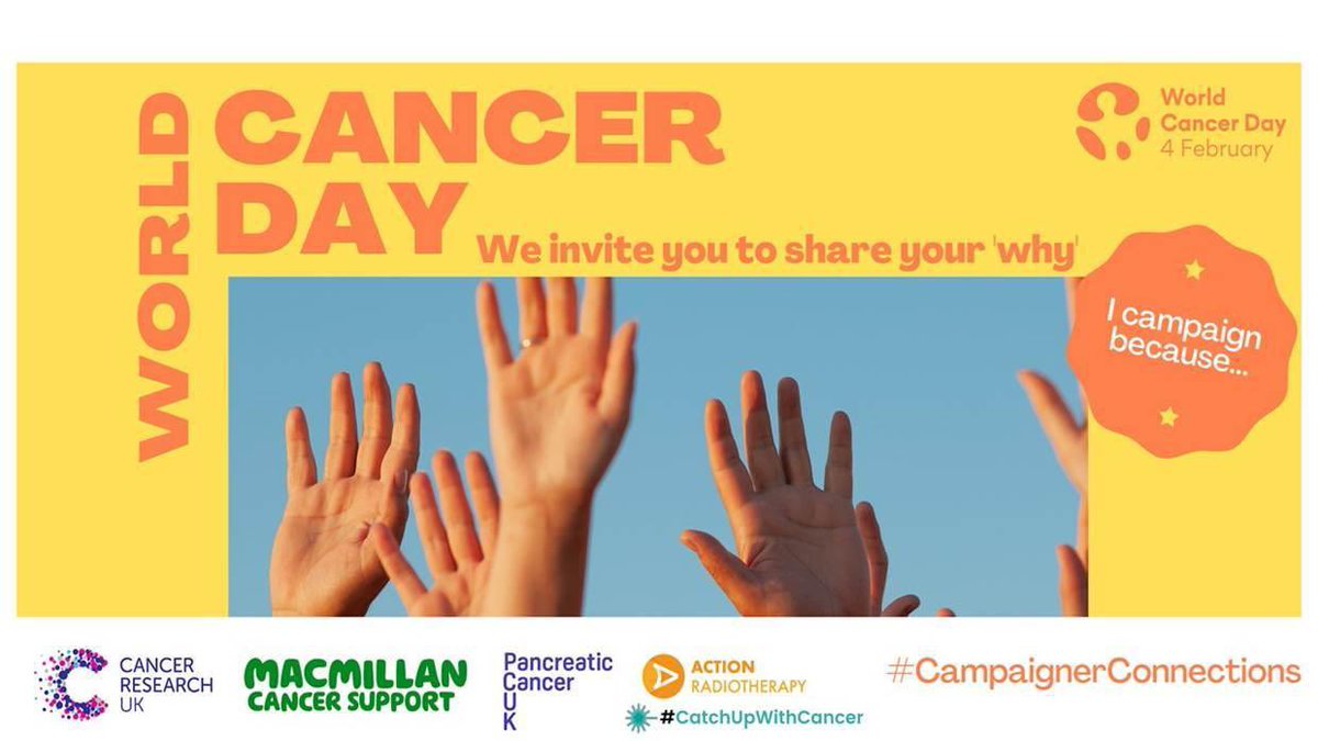 We need to keep cancer in the political agenda. To make a change we need more staff resources and to raise public awareness.
We all know they key to better outcomes is early diagnosis. We achieve that by investing in these key areas 

#CampaignerConnections #worldcancerday2021