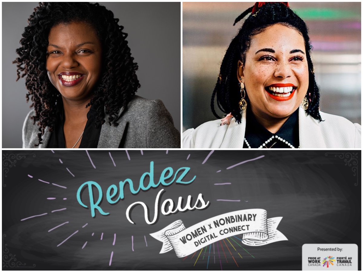 PrideatWorkCAN's tweet photo. Rendez Vous: Women x Nonbinary Digital Connect

Our French session is with Rachel Jean-Pierre on Tuesday, Feb 16, 2021 at 12 pm EST: https://t.co/S6HNGlrbnM

Our English session is with Cicely Belle Blain on Tuesday, Feb 23, 2021 at 12 pm EST: https://t.co/S64wfDls2t https://t.co/aCAHU0MboN
