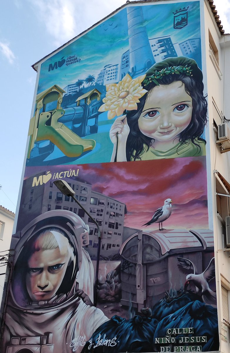 Málaga 💙 #StreetArt #graffitiart #graffiti #Andalucia #ecologia #arteurbano