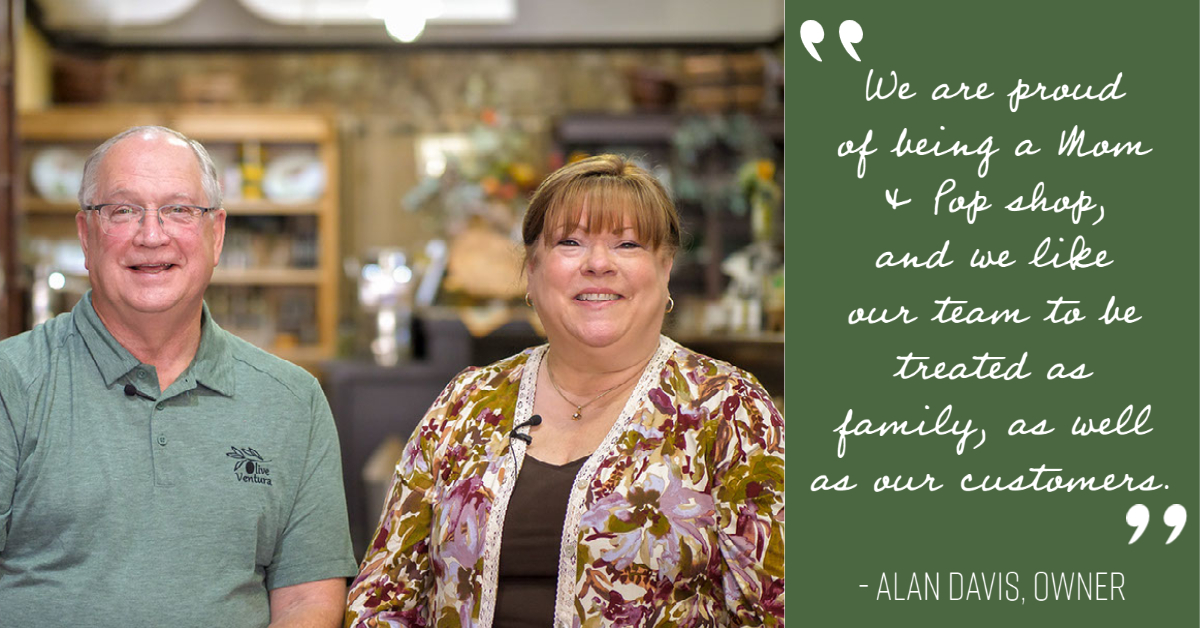 oliveventuraca's tweet photo. Our owner, Alan Davis, said it best! We welcome you into our shop with open (socially distanced) arms and smiles on our faces. We hope that we can meet your needs in our store and online. See you soon! https://t.co/0OyNpAtLTn