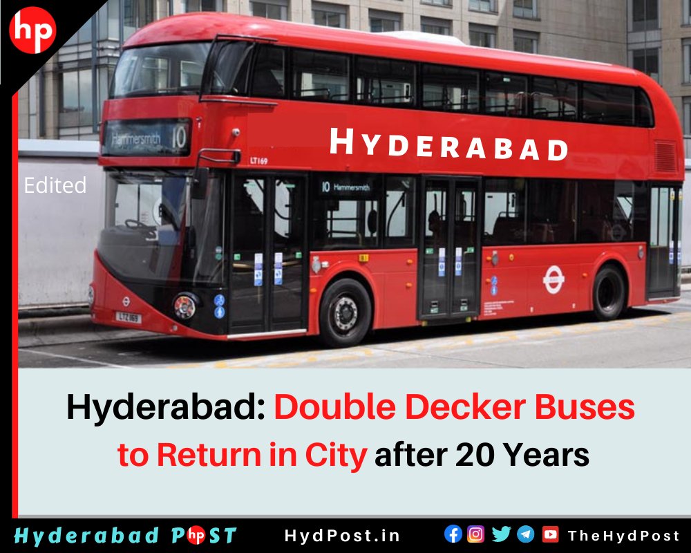 TheHydPost's tweet photo. #Hyderabad : #DoubleDecker #Buses to Return in #City after 20 Years
Read more here…
https://t.co/0KQwMpZOO0

#TSRTC #DoubleBus https://t.co/7xmZ6vYDFd