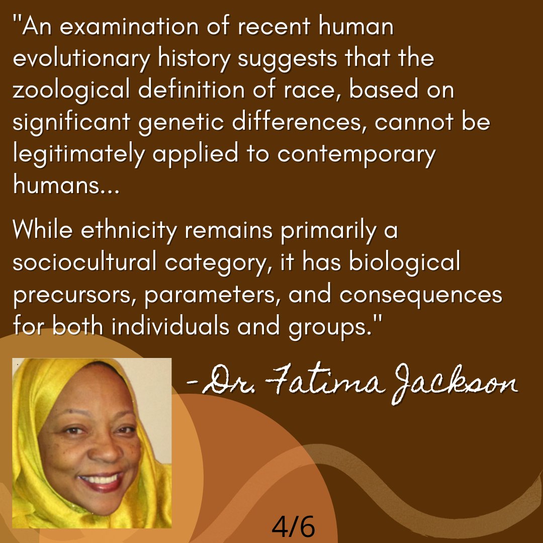 Dr. Fatima Jackson. 1992. Race and ethnicity as biological constructs. Ethnicity & disease, 2(2), 120-125.  #BlackInBioAnthWeek  #RaceAndBioAnth