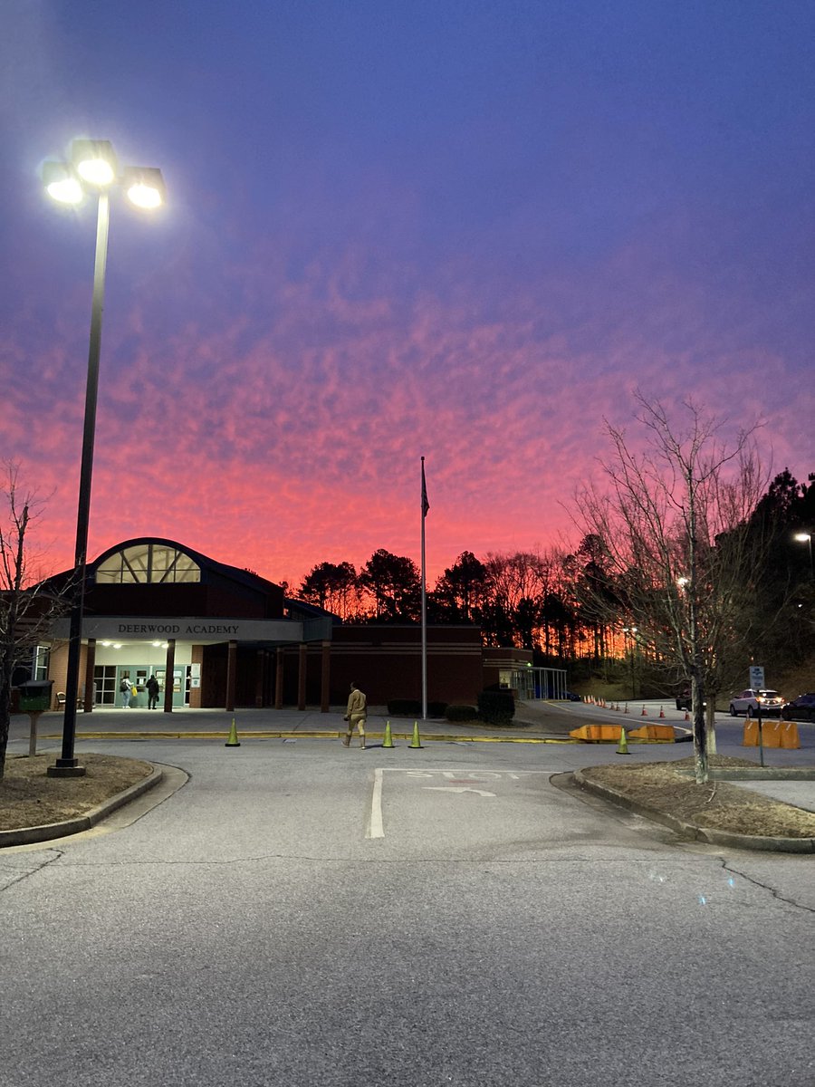 teachreadydeer's tweet photo. Sunrise @APSDeerwood another BEAUTIFUL day of teaching and learning! https://t.co/P57DGLzLzq