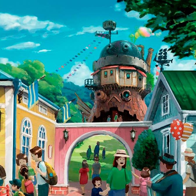 Gaak Fr En Twitter Le Studio Ghibli A Revele Les Premieres Images En 3d Des Futures Attraction Du Ghibli Park Il S Agit Du Chateau Ambulant Et Du Village Princesse Mononoke Le