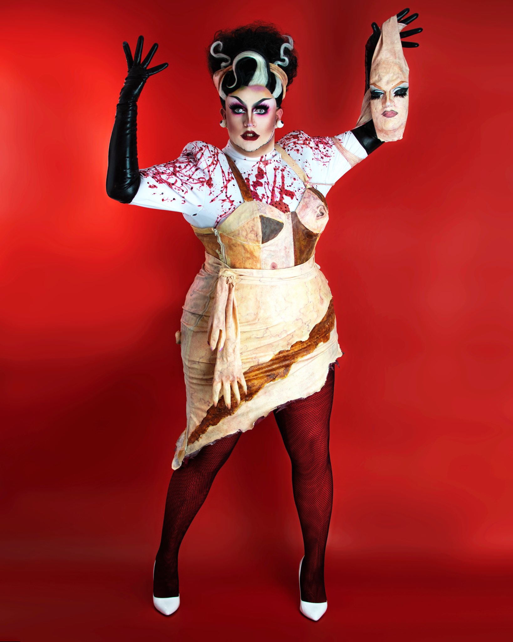 Lawrence Chaney on Twitter: "?MONSTER MASH-UP? Serving you BODY! For this look I wanted to pay tribute to 'The Bride of Frankenstein', 'Texas Chainsaw Massacre' and I'm gay so I had to