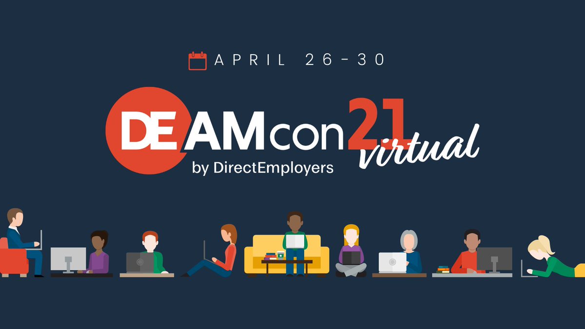 DirectEmployers's tweet photo. Have you heard the news? #DEAMcon21 is going virtual! Check out our keynote lineup, and register to reserve your spot today—full agenda coming soon!  https://t.co/pjyZ6YcODc #HR #HumanResources #HRconference #recruitment #OFCCP #diversity #inclusion https://t.co/km7SJFE7oS