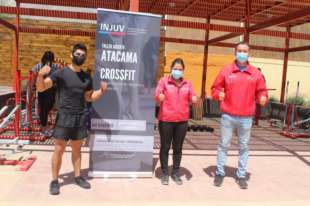 Felicitamos a "Spartan Deporte y Recreación" que este jueves concluyó su taller abierto "Atacama Crossfit", financiado por el Instituto Nacional de la Juventud, INJUV, con sus fondos Participa 2020.
<a href="/MindepAtacama/">Mindep Atacama</a> <a href="/procuriza/">Guillermo Procuriza</a>
<a href="/INJUVATACAMA/">INJUV ATACAMA</a> @Pan_cha