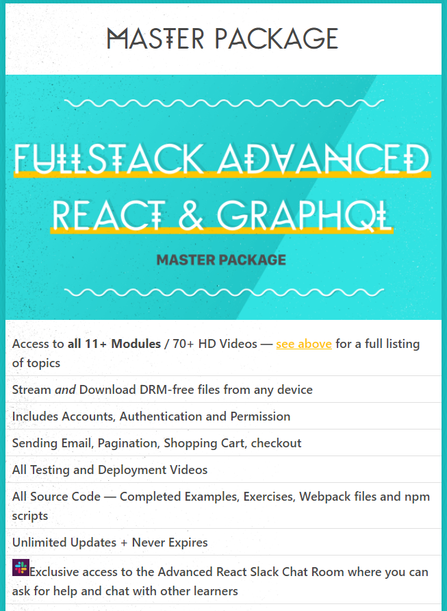 spences10's tweet photo. Right!

Massive news!

I have 10 @wesbos Advanced React Master Package courses to give away!

I have done the previous course and doing this one again is 🔥

I'll be doing the tedious stuff of how to win soon™! 

For now, retweet this so your friends can win too! https://t.co/CsGNZhSuXL