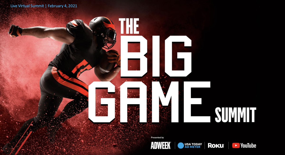 Adweek's tweet photo. Thank you for joining us for Adweek's #BigGameSummit! Be sure to follow us #SuperBowl Sunday for live ad coverage and Big Game excitement—we look forward to seeing you there! https://t.co/joQVwrGWUd