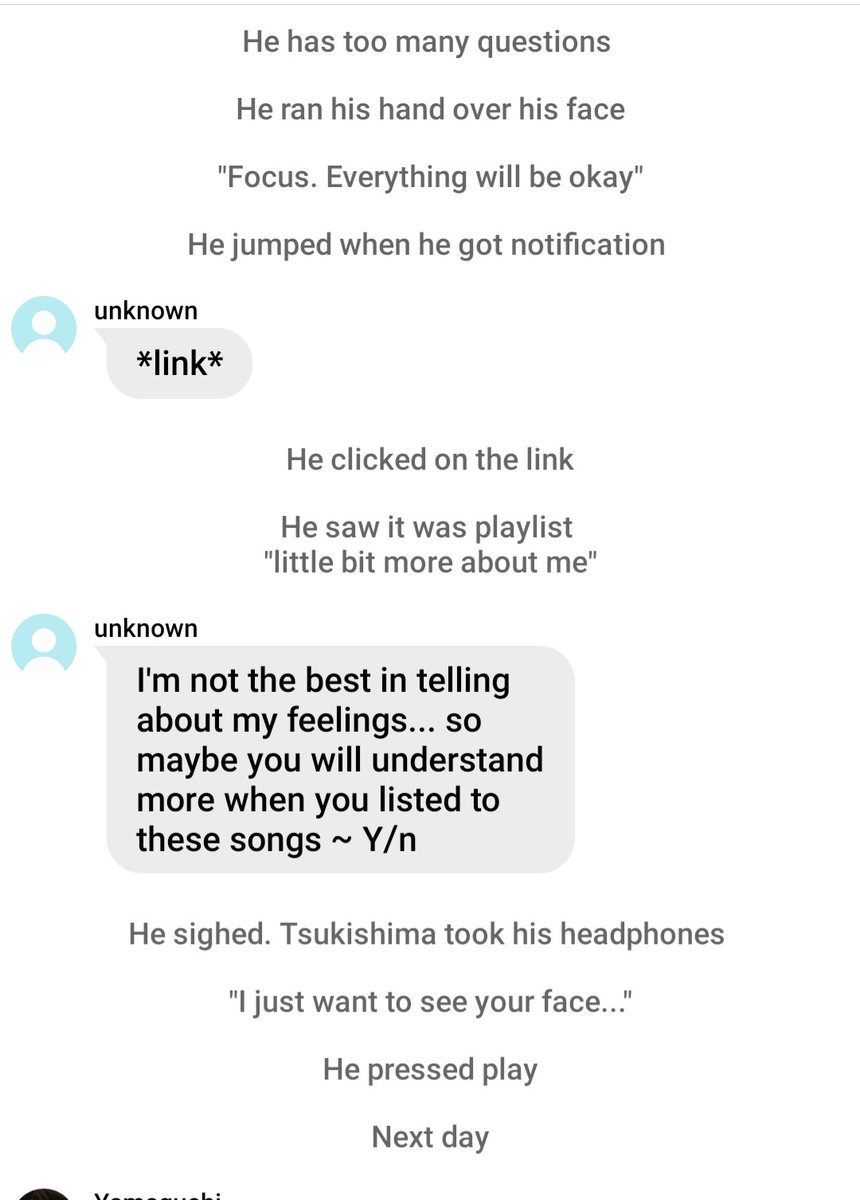 Tsukishima 5 https://open.spotify.com/playlist/4LvwtcymnhurDse71eXnaJ?si=6fSb0PUTTbqrZ7ljslnc9gt