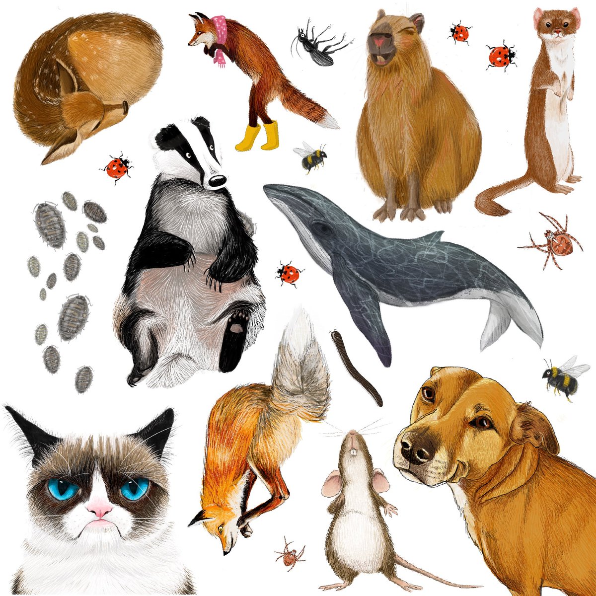 ToriBoard's tweet photo. It's the first evening of #creativedevon 😁 being hosted by the lovely and multi talented @shemadeituk
I don't have anything I'm allowed to share that I'm working on currently but, here is a collage of #animals I made recently ☺️ https://t.co/GlbIskzqEn