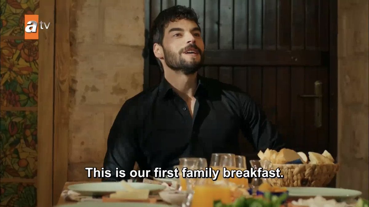 Miran: I understand Miran so much, even if his behavior is too much for me. His dream has absolutely come true-- his love of his life is pregnant, he has sisters & his mother&father all together in his home-- after a life of neglect this is everything to him.  #Hercai