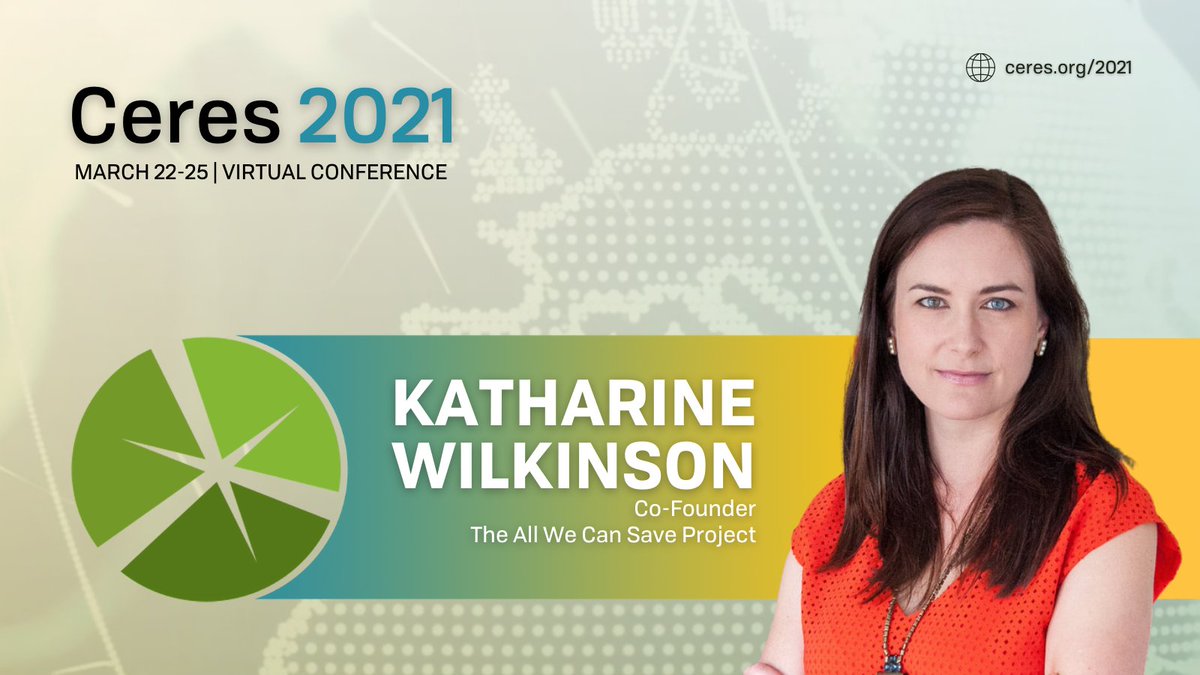 CeresNews's tweet photo. Don't miss @allwecansave's @DrKWilkinson at #Ceres2021 exploring the ways in which climate and gender equality are tied, from root causes to impacts to solutions. #TransformTomorrowToday
https://t.co/X6kdgErJ0C https://t.co/Ca8YV34D70