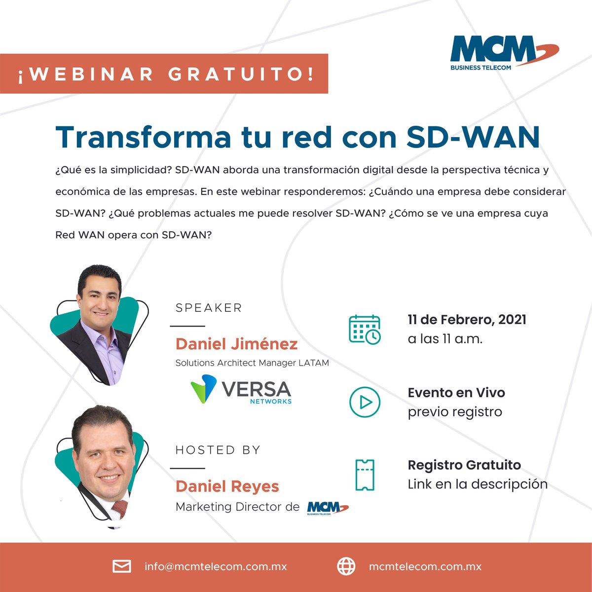 ¿Cuáles son las ventajas económicas y técnicas de una conexión SD-WAN más avanzada? ¡Descúbrelo de la mano de los expertos! Registro gratuito: bit.ly/3pM8prA