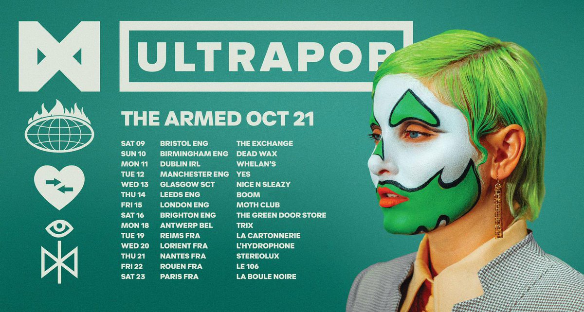 SargentHouseEU's tweet photo. ULTRAPOP @thearmed EU Tour October 2021 https://t.co/6ahJ8WClVy https://t.co/p7XWbC7fWF