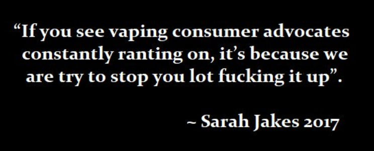 Vapingit's tweet image. It's been decided #nicotine is not dangerous in a #secretvote.

If you don't like it, well, I'm #ReclaimingMyTime and we'll have to #CircleBack.