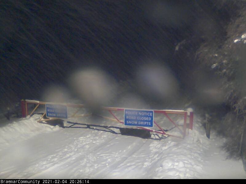 theiaincameron's tweet photo. Not only is the A93 completely buried, the poles at the side of the road are starting to lose the battle. Remarkable scenes. https://t.co/E76ONiOWSb