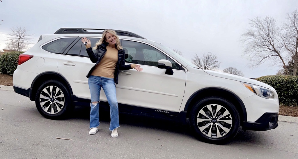 SpaceNerdMike's tweet photo. My better half @amparise got herself a @subaru_usa today!

Coolest car purchase experience I’ve ever had with @Carvana. The process from beginning to end couldn’t have been easier or more fun. The vehicle vending machine is one of the coolest thing on the planet. https://t.co/BEBYlqn2iq
