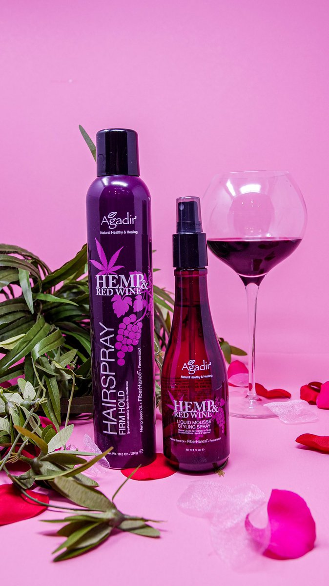AgadirInt's tweet photo. Packed with #HempSeedOil, #RedWine Extract &amp; #FiberHance making hair 3x stronger, our Hemp &amp; Red Wine Collection makes the PERFECT #ValentinesGift for your beauty obsessed sweetheart! ❤️ Shop: https://t.co/uaqAaqbvCT 🛍
#ArganOil #Hemp #Resveratrol #BondMultiplier #ValentinesDay https://t.co/oF3U4KvAWv