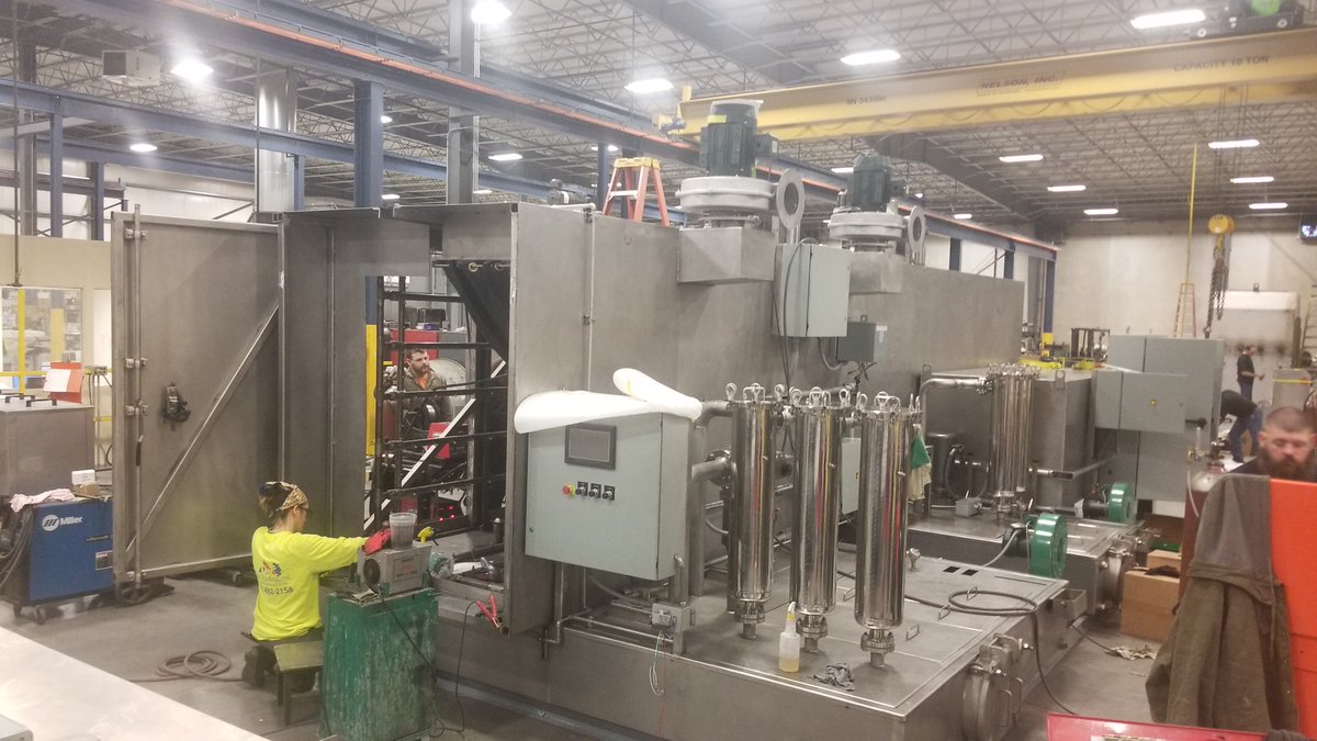 JENFAB_Inc's tweet photo. Our JenFab team has been working diligently on a large custom monorail system we will be completing and testing over the next few weeks. Be on the lookout for the final video of this system soon!!!! #partscleaning #solutionsprovider https://t.co/8lgNkzoHw2