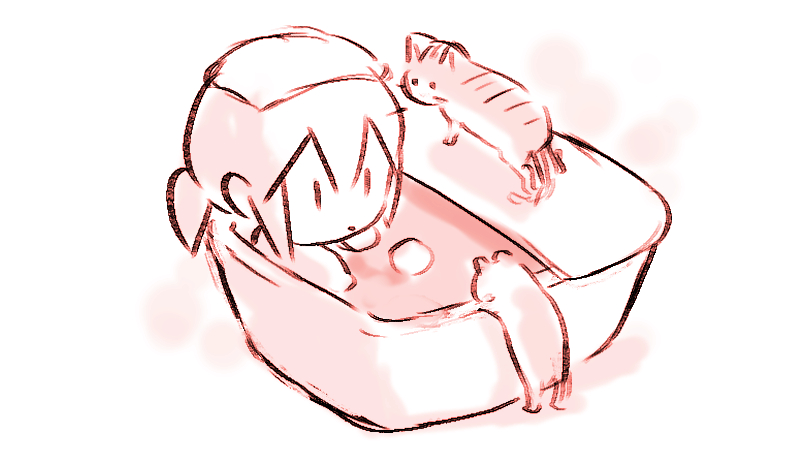 おふろはいってるとニャンコさんがみにくるー🐱🐱
こころもからだもあったかぽかぽかー 