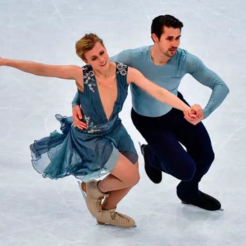2016: ice dancers Papadakis/Cizeron rise in the ranks with costumes that featured long skirts, gauzy fabric to generate flowy movement, and gentle ombre patterns. in ice dance, this was immediately implemented as a major trend and still exists in 2021.