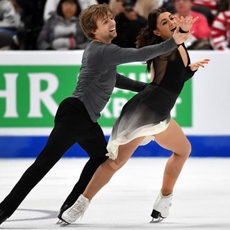 2016: ice dancers Papadakis/Cizeron rise in the ranks with costumes that featured long skirts, gauzy fabric to generate flowy movement, and gentle ombre patterns. in ice dance, this was immediately implemented as a major trend and still exists in 2021.